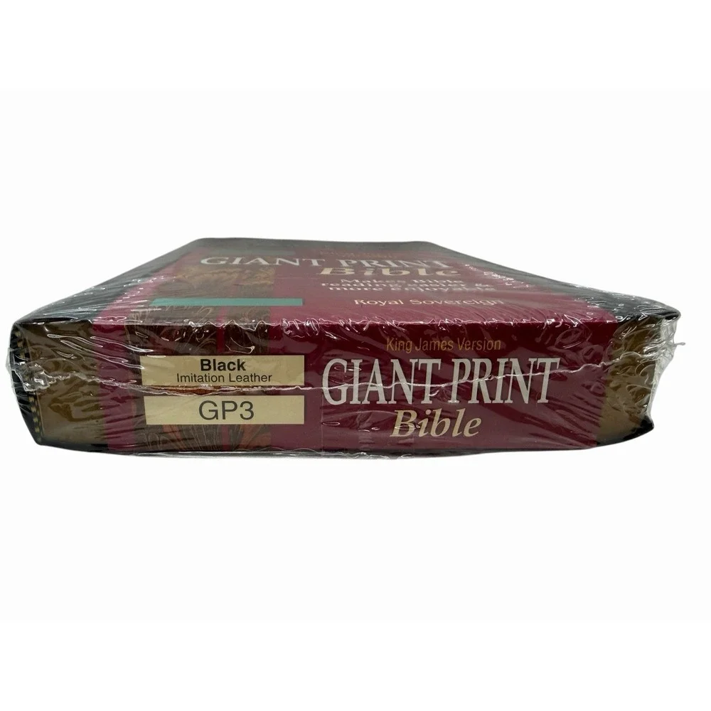 Holy Bible King James Version Giant Print GP3 Black‎ Faux Leather Sealed KJV